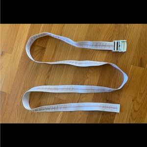 Classic Industrial Belt OFF-WHITE White Pink Adjusted Cargo Strap Logo Buckle 80